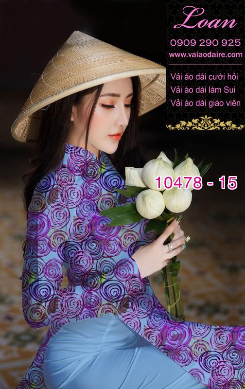 Vải áo dài hoa 3D.
