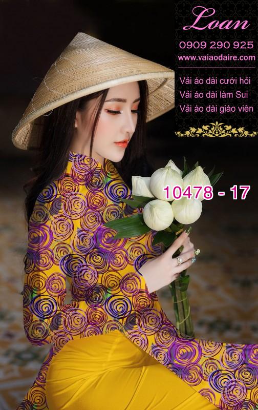 Vải áo dài hoa 3D.