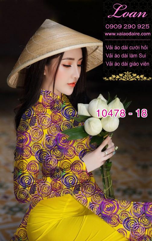 Vải áo dài hoa 3D.