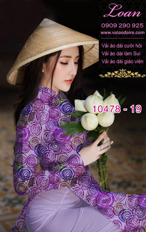 Vải áo dài hoa 3D.