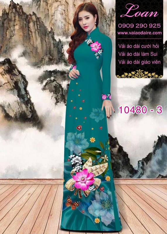 Vải áo dài hoa 3D. Vải áo dài hoa 3D.