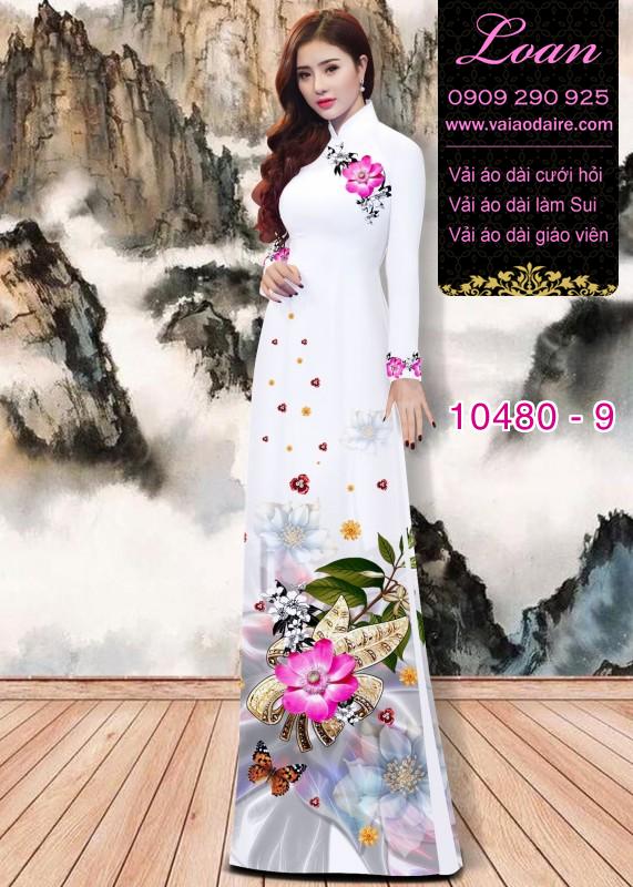 Vải áo dài hoa 3D. Vải áo dài hoa 3D.