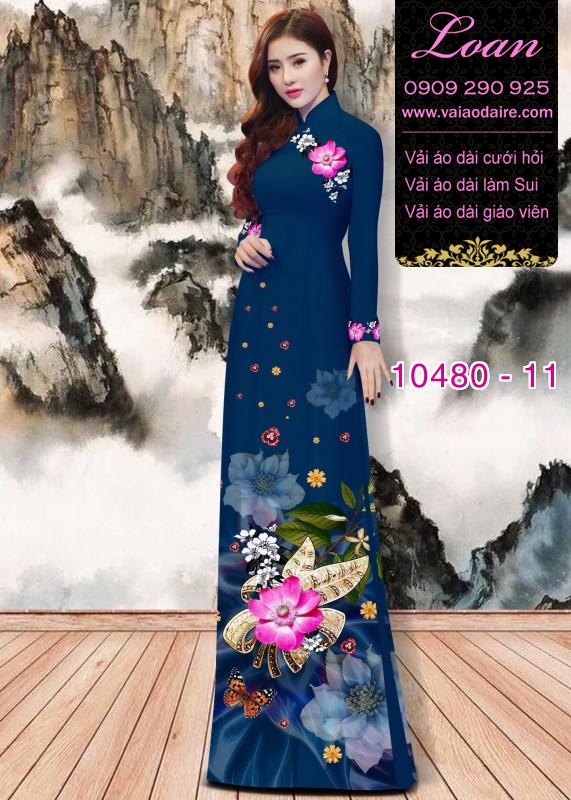 Vải áo dài hoa 3D. Vải áo dài hoa 3D.