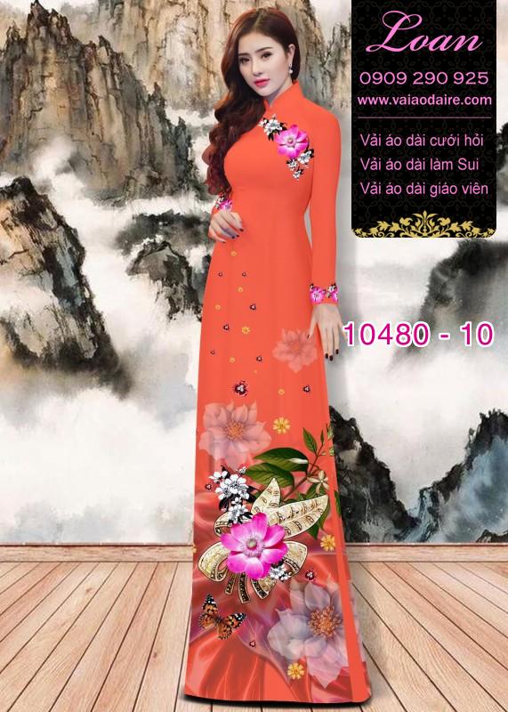 Vải áo dài hoa 3D. Vải áo dài hoa 3D.