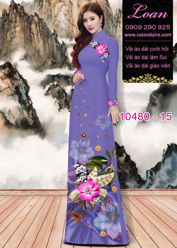 Vải áo dài hoa 3D. Vải áo dài hoa 3D.