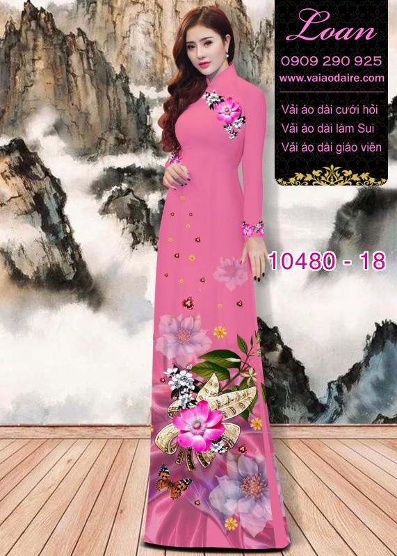 Vải áo dài hoa 3D. Vải áo dài hoa 3D.