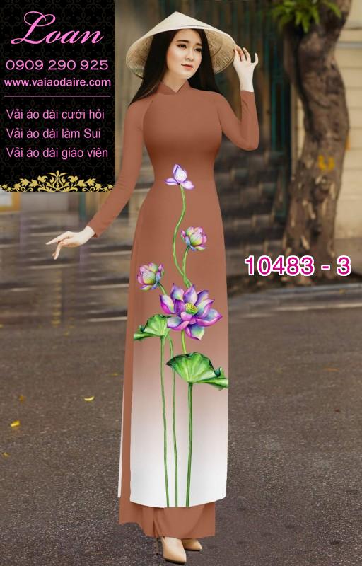 Vải áo dài hoa Sen