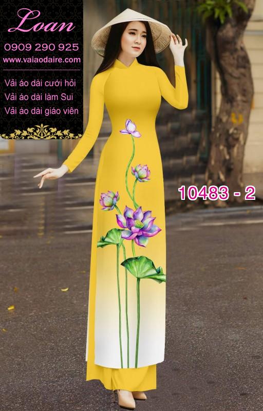 Vải áo dài hoa Sen