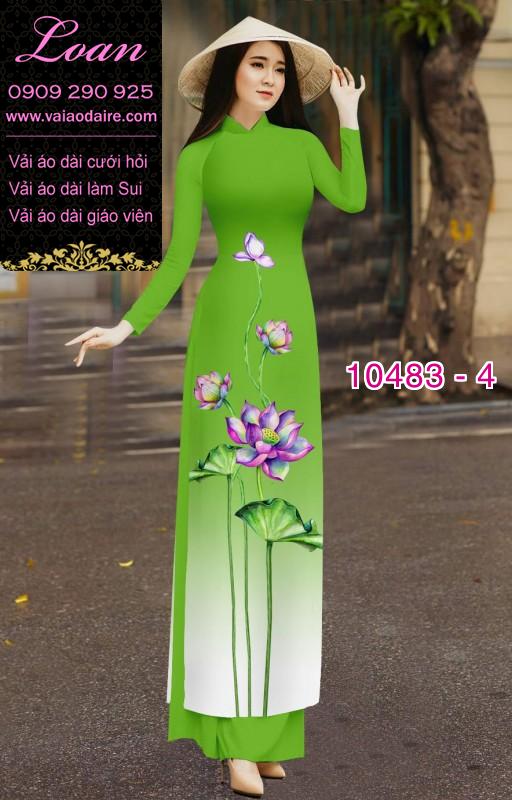 Vải áo dài hoa Sen
