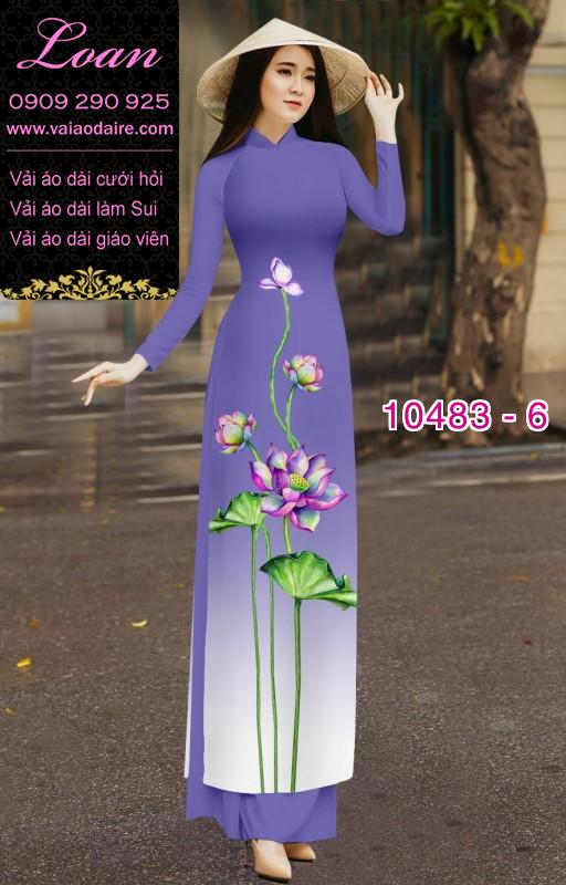 Vải áo dài hoa Sen
