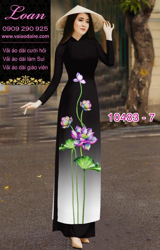 Vải áo dài hoa Sen