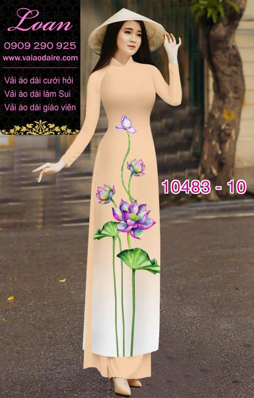 Vải áo dài hoa Sen