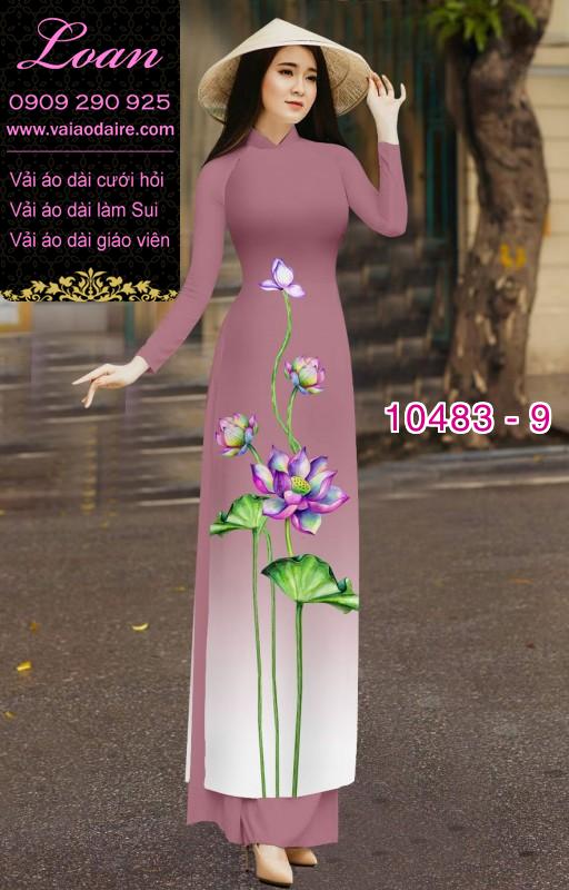 Vải áo dài hoa Sen