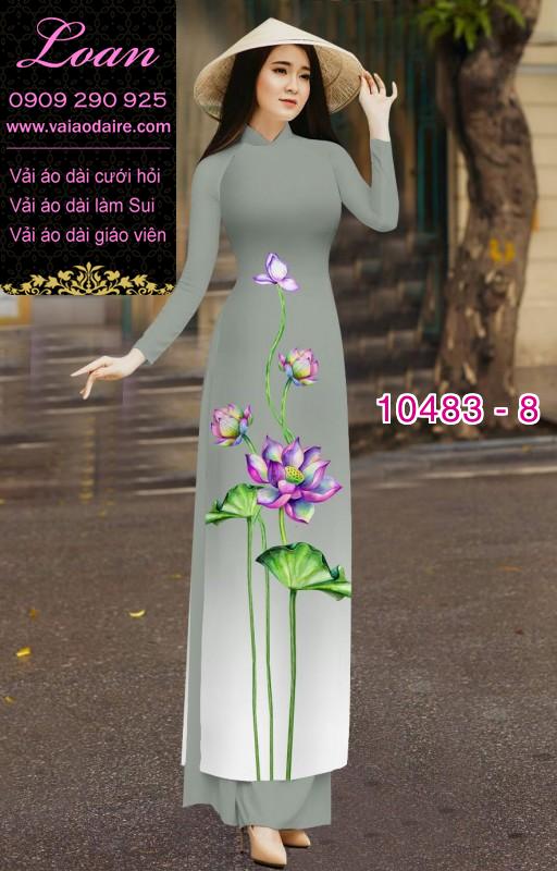 Vải áo dài hoa Sen