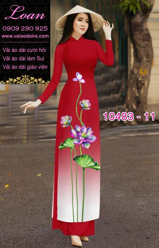 Vải áo dài hoa Sen