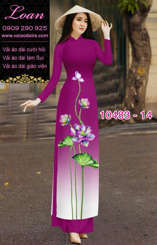 Vải áo dài hoa Sen