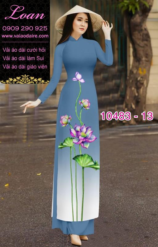 Vải áo dài hoa Sen