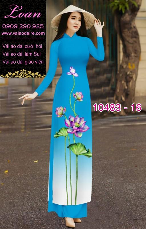 Vải áo dài hoa Sen