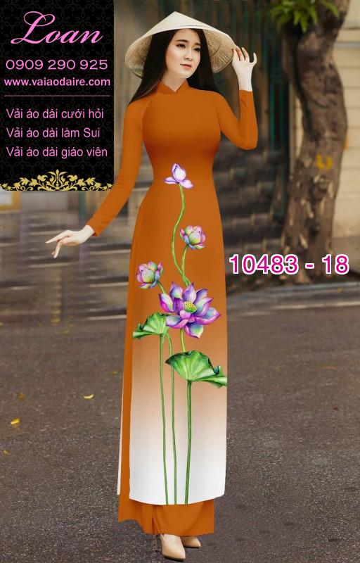 Vải áo dài hoa Sen