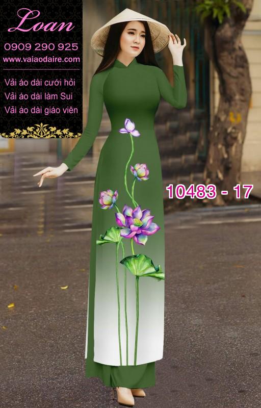 Vải áo dài hoa Sen
