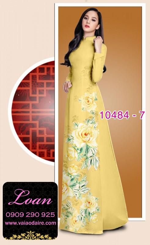 Vải áo dài hoa 3D.