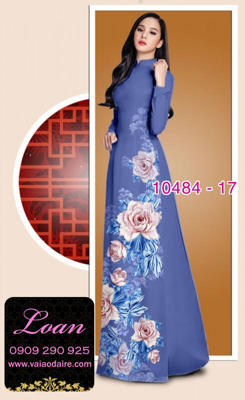 Vải áo dài hoa 3D.