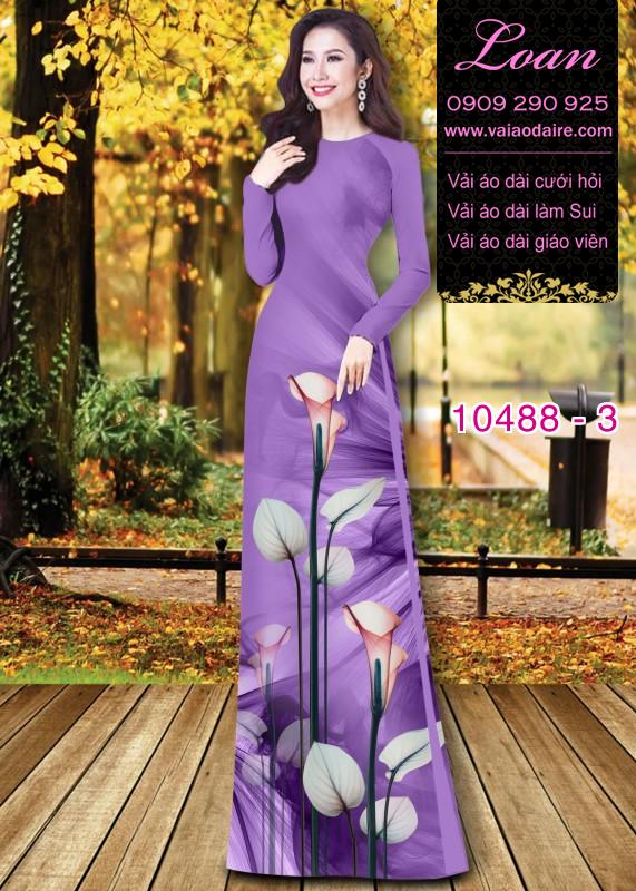 Vải áo dài hoa 3D. Vải áo dài hoa 3D.
