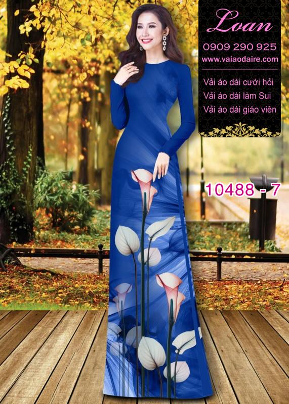 Vải áo dài hoa 3D. Vải áo dài hoa 3D.
