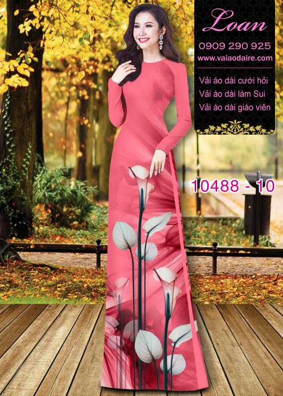 Vải áo dài hoa 3D. Vải áo dài hoa 3D.