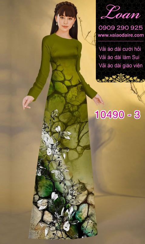 Vải áo dài hoa 3D. Vải áo dài hoa 3D.