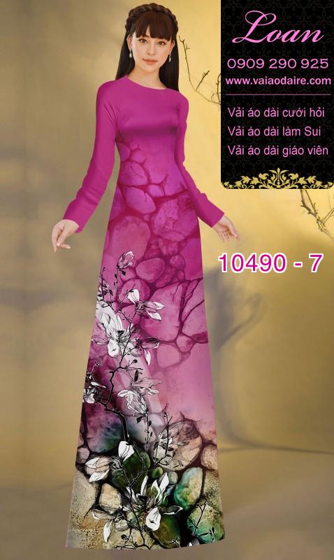 Vải áo dài hoa 3D. Vải áo dài hoa 3D.