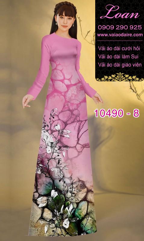 Vải áo dài hoa 3D. Vải áo dài hoa 3D.