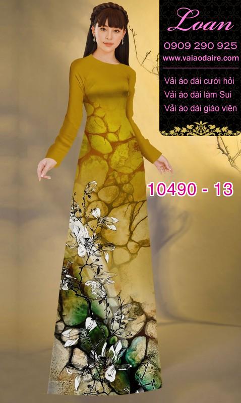 Vải áo dài hoa 3D. Vải áo dài hoa 3D.
