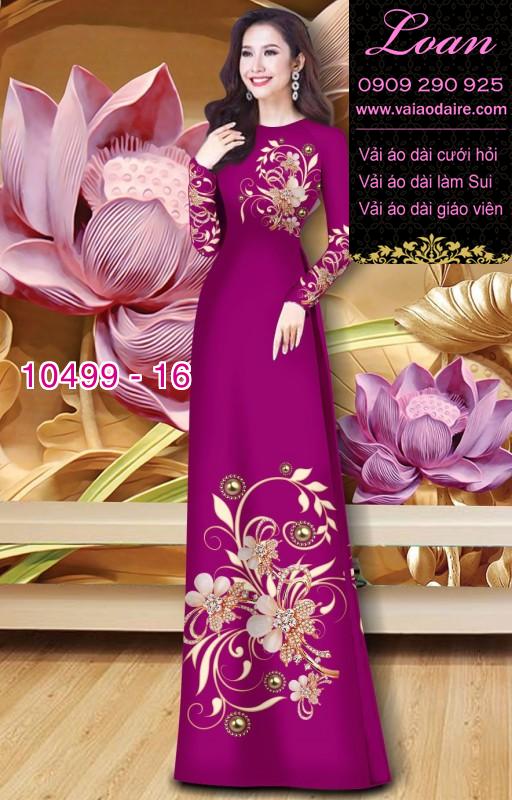 Vải áo dài hoa 3D.