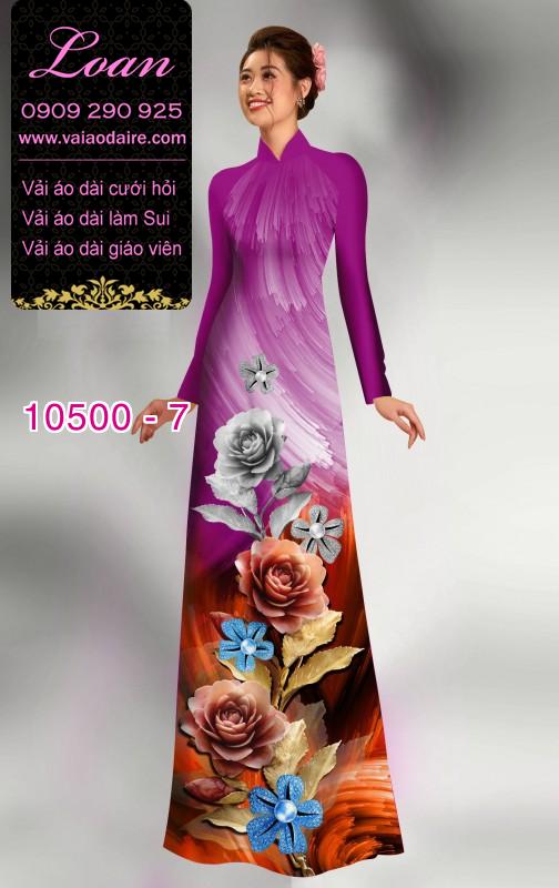 Vải áo dài hoa 3D. Vải áo dài hoa 3D.
