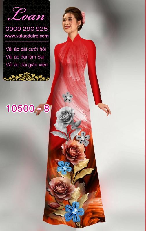 Vải áo dài hoa 3D. Vải áo dài hoa 3D.