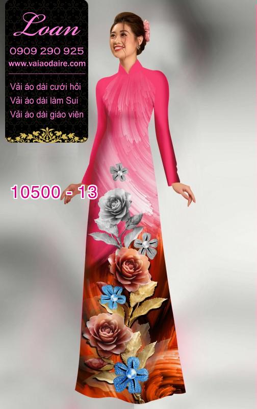 Vải áo dài hoa 3D. Vải áo dài hoa 3D.