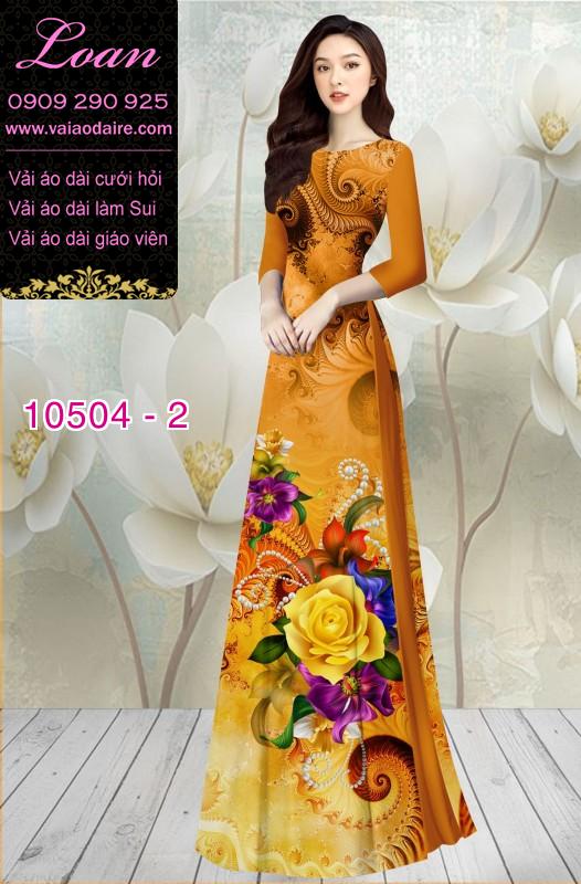 Vải áo dài hoa 3D