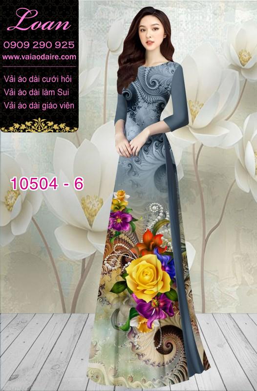 Vải áo dài hoa 3D