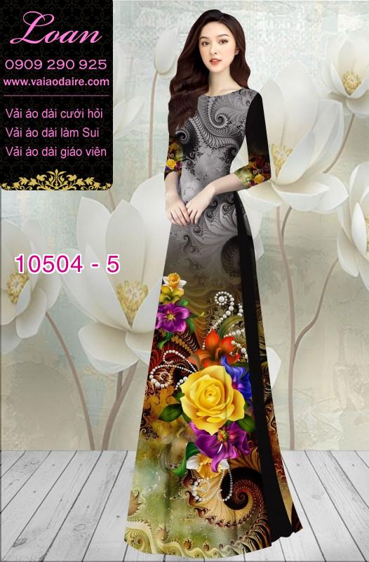 Vải áo dài hoa 3D