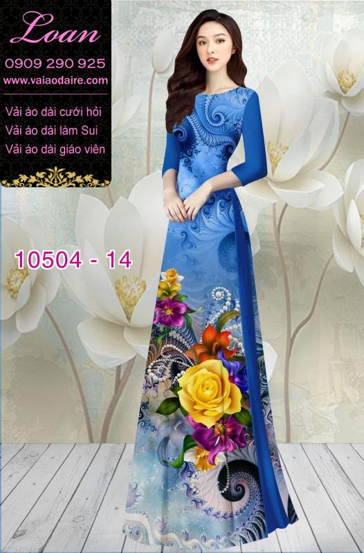 Vải áo dài hoa 3D