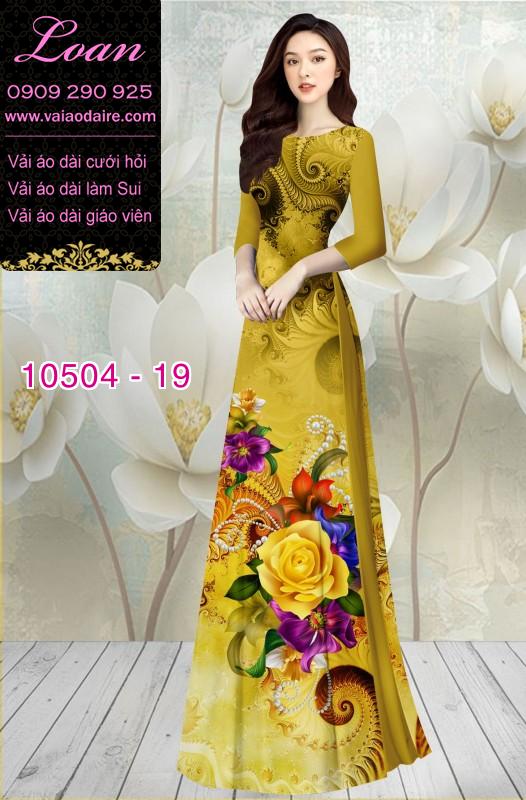 Vải áo dài hoa 3D