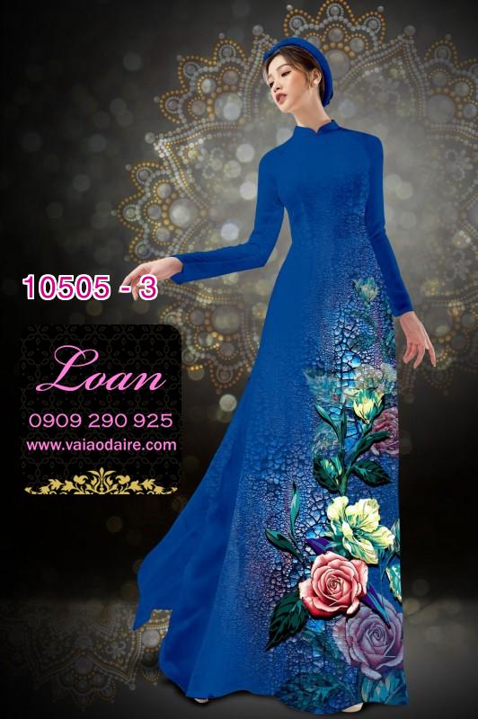 Vải áo dài hoa 3D
