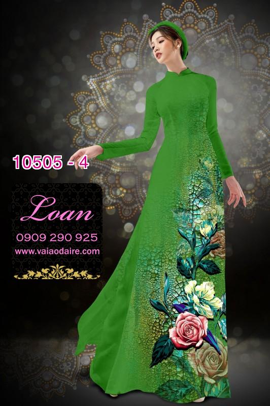 Vải áo dài hoa 3D