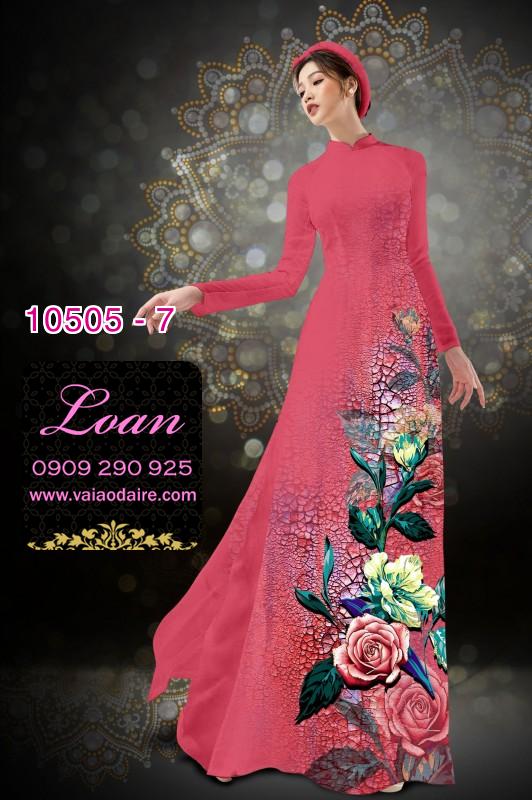 Vải áo dài hoa 3D