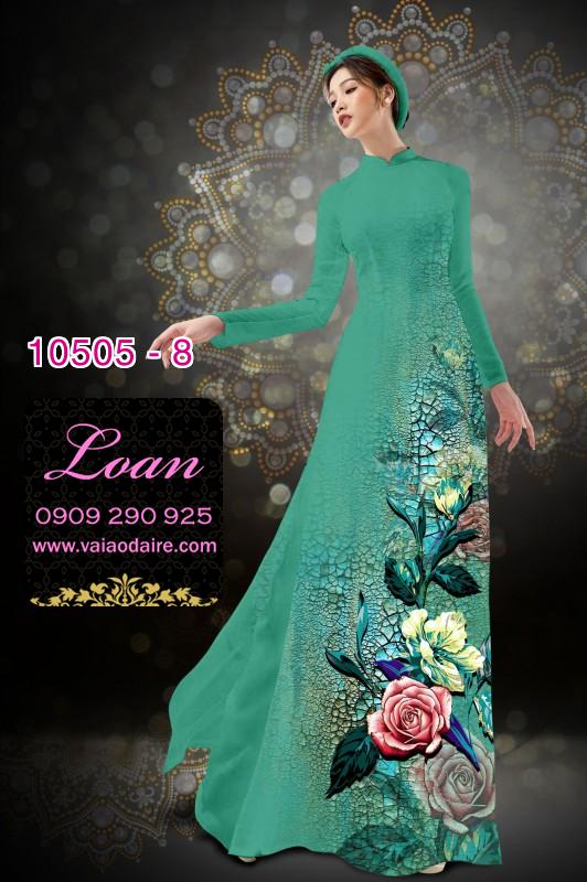Vải áo dài hoa 3D