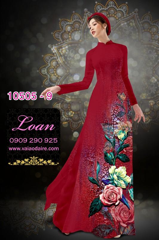 Vải áo dài hoa 3D