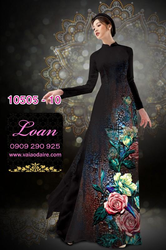 Vải áo dài hoa 3D