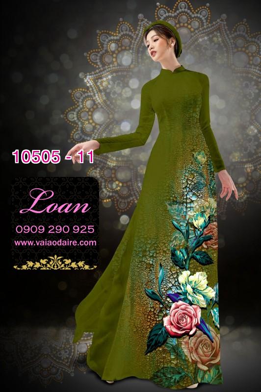 Vải áo dài hoa 3D