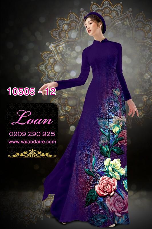 Vải áo dài hoa 3D